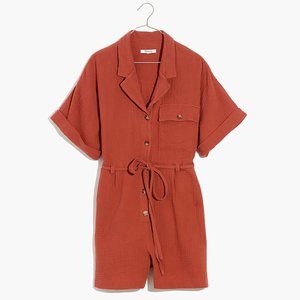 Madewell - Lightspun Belted Safari Romper - Size XSmall